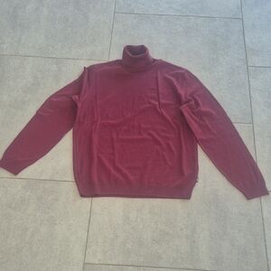 Hugo Boss Burgundy Turtleneck Sweater